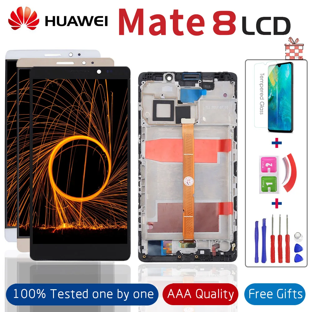 6 0 &quotЖК дисплей для HUAWEI mate 8 сенсорный экран дигитайзер с рамкой Замена ЖК NXT L29 +