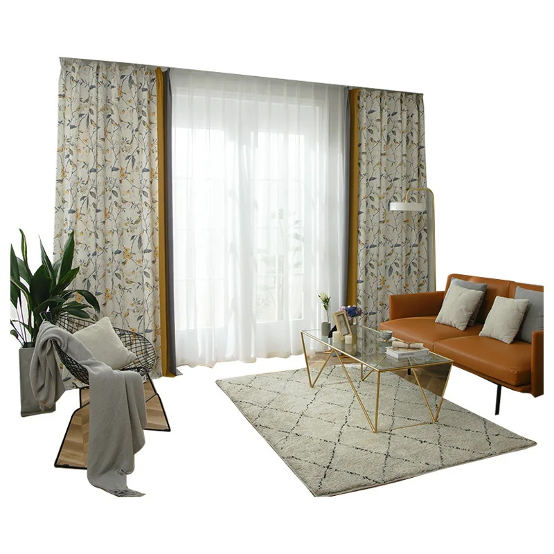 Американские сельские шторы в пасторальном стиле для гостиной столовой спальни