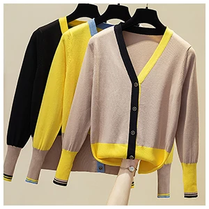 Ladies Sweaters Autumn Winter New Plaid Long Sleeve Top Loose POLO Collar Sweater Women Knitted Pullover Pull Femme luxe Fashion ugly christmas sweater