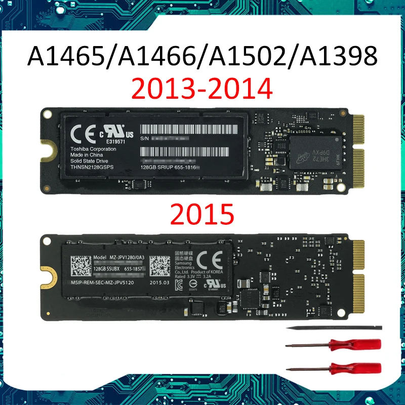 Оригинальный твердотельный накопитель SSD 128/256/512 ГБ ТБ для Apple MacBook Pro Retina/Air A1398 A1502
