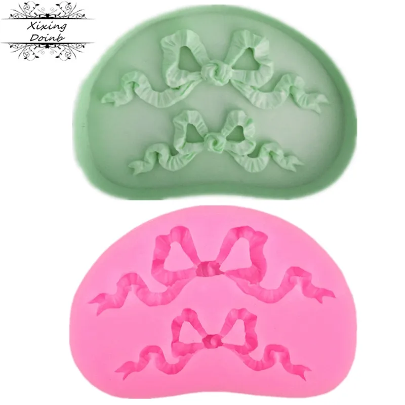 Doinb Бабочка узел из силикагеля форма для помадки инструмент украшения торта