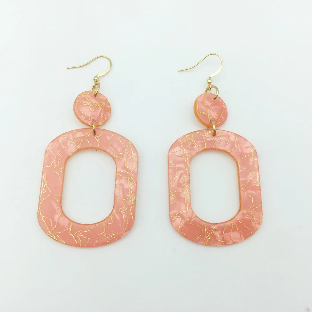 Серьги-кольца женские акриловые в богемном стиле | Украшения и аксессуары