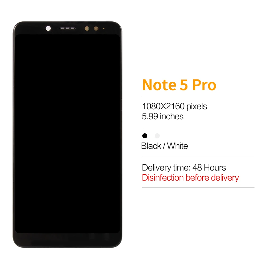 Дисплей с тачскрином и рамкой для Xiaomi Redmi Note 5 Pro дигитайзером в сборе сменный