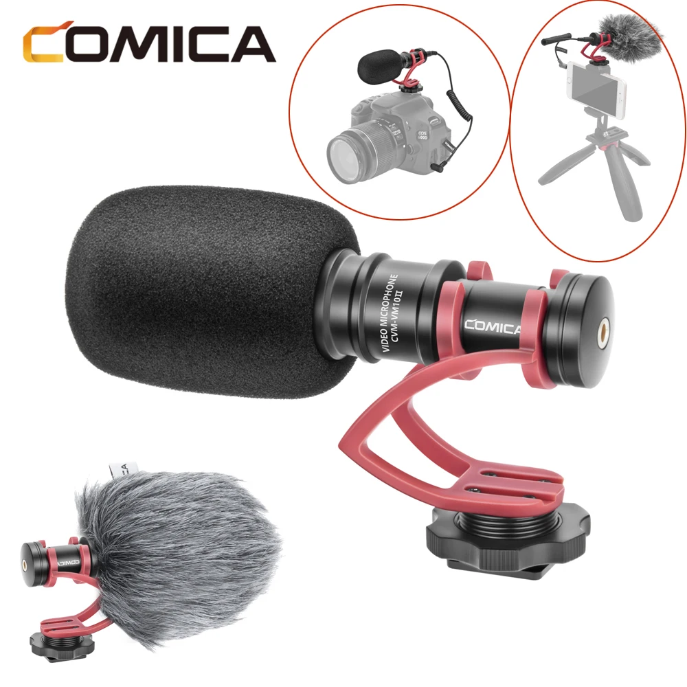 

Comica CVM-VM10II VM10 II Condenser Microphone Video Microphone Universal for DJI OSMO GoPro Smartphone Mirrorless Camera mic