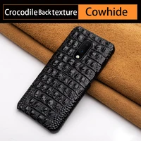 phone case for one plus 6 6t 7 7 pro crocodile back half bag case for 3 3t 5 5t back cover