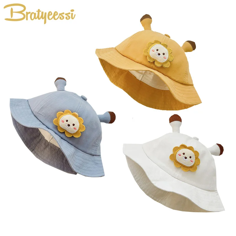 

2022 милая детская шапка с ушками, хлопковые аксессуары для девочек и мальчиков, Пляжная детская Солнцезащитная шапка, шапка рыбка для младен...