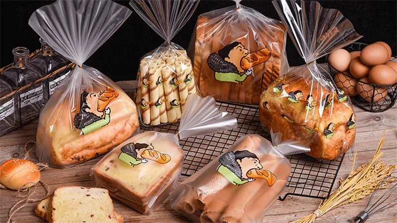 100 шт мешков прозрачный мешок тост хлеб мягкая замороженная еда Рождественская