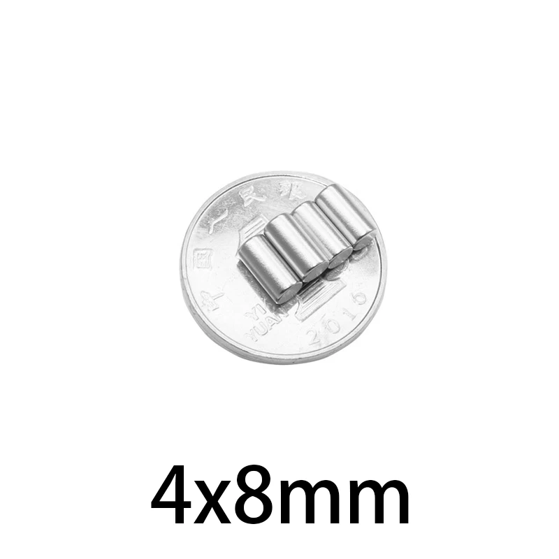 

Неодимовый редкоземельный микро-магнит NdFeB 4x8 мм, 30-1000 шт., листовые магниты маленький круглый 4*8 мм