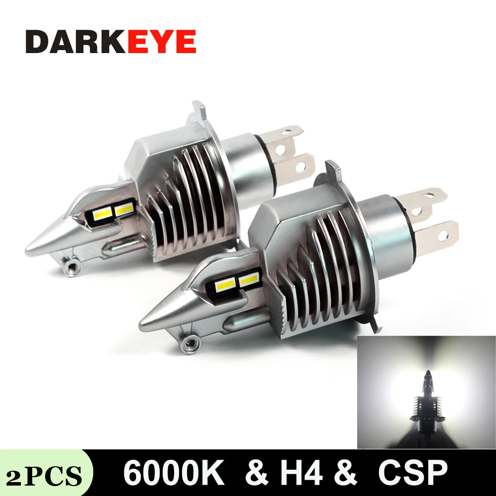 

Fighter H4 Led 9003 HB2 Car Headlight Bulb 80W 12V 24V 6000K CSP Chip Car Light 16000LM Super bright Led H4 auto lamp DJ