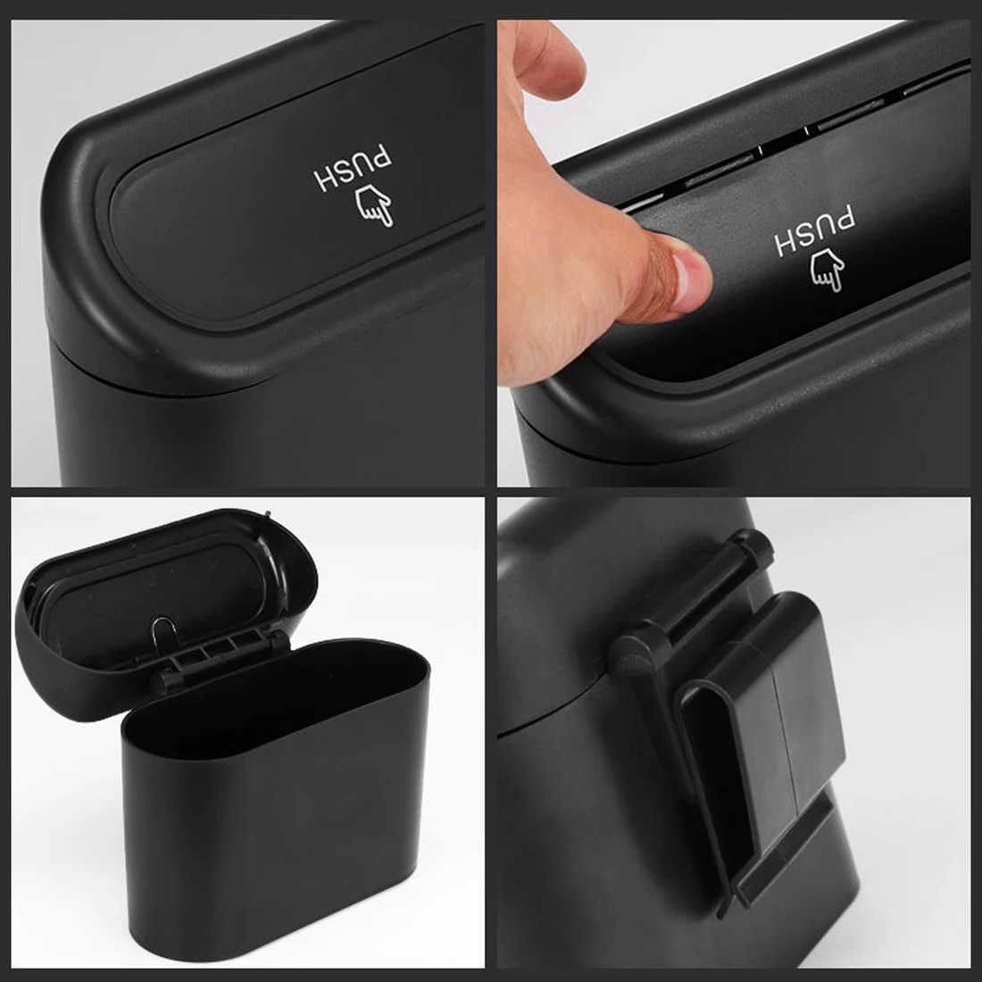 Мусорная корзина со стразами для автомобиля герметичная мини-корзина мусора с