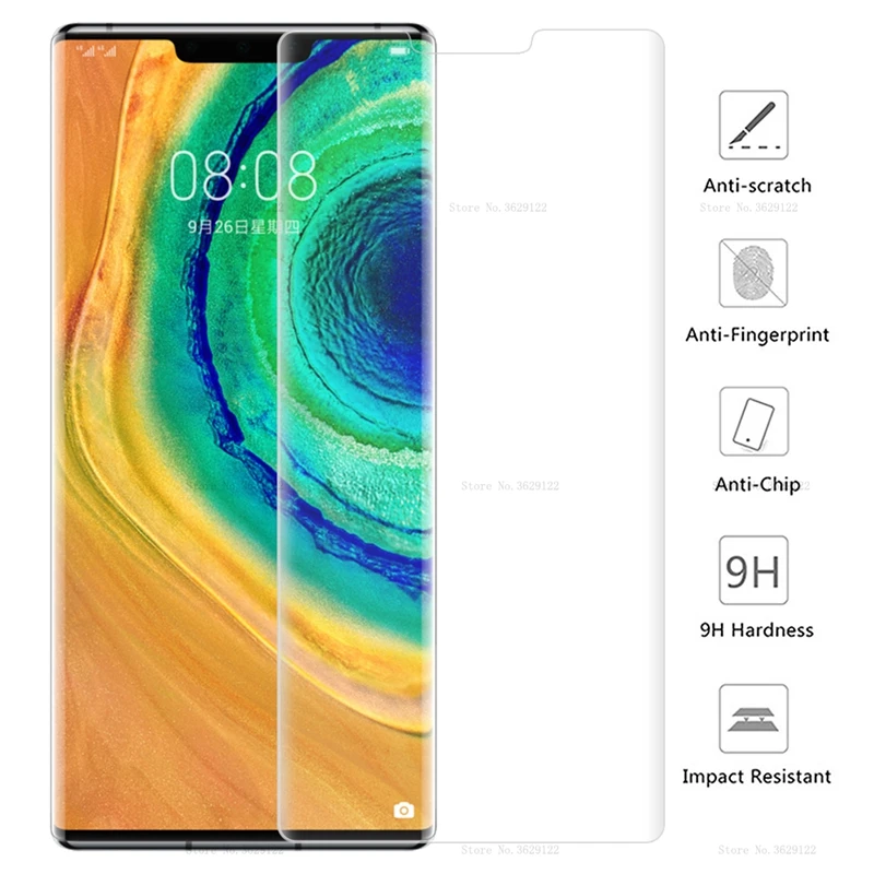 

Защитное стекло с закругленными краями для Huawei Mate 30 Pro, Mate 20 Pro, P30Pro, 30Pro