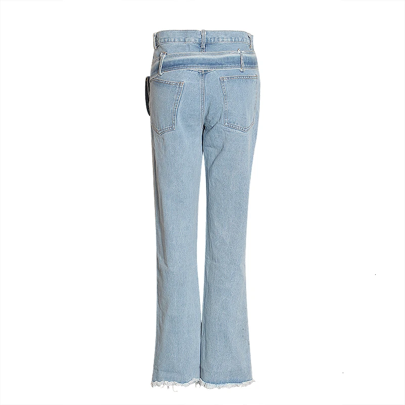 Женские широкие брюки TWOTWINSTYLE повседневные свободные с кисточками и поясом на