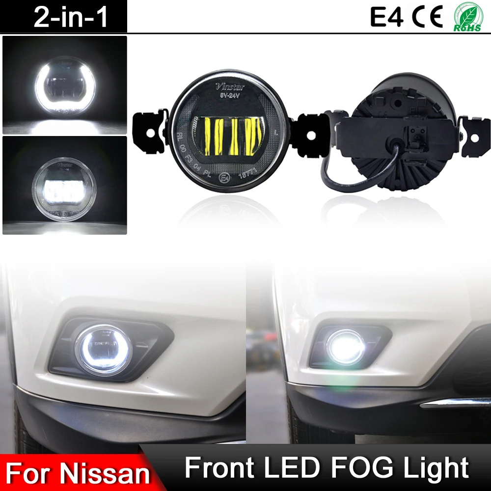 

1 Pair For Nissan Sentra Altima Rogue Maxima Versa Pathfinder X-Trail Infiniti M35/M45 G37 JX35 QX60 Front White LED Fog Light
