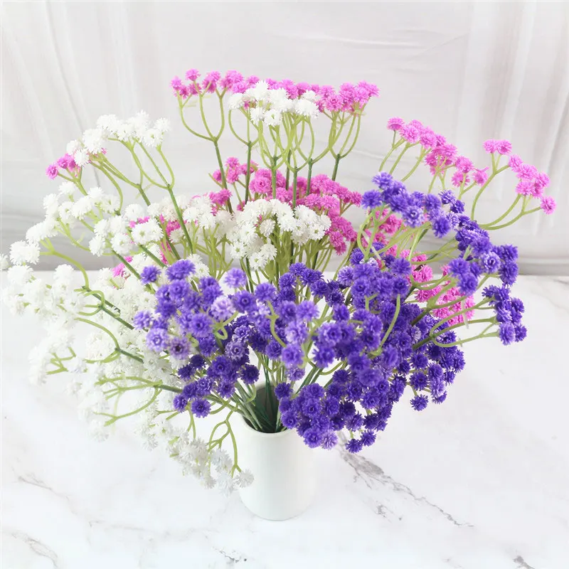 

Gypsophila Artificial Flowers False Wedding Decoration Birthday DIY Photo Props Flower Heads Branch Party Garden Decor