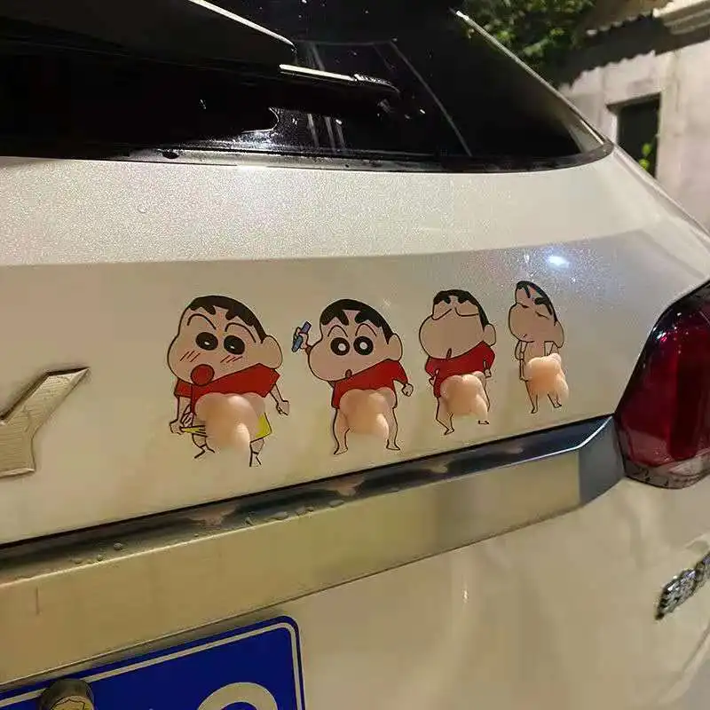 2pcs Car Crash Strip Stickers 3D Big Butt Anti-collision Silicone Sticker for Door Rearview Mirror Phone Decoration Gadgets - купить по