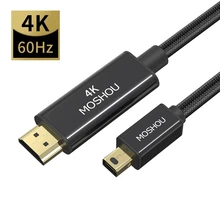 Mini DisplayPort to HDMI-compatible Cable 4K HD Thunderbolt 2 Converter for MacBook Air 13 Mini DP to HDMI-compatible Cabo