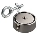 Комбинированный 600 кг двухсторонний сильный неодимовый магнит рыболовные магниты водный магнит спасательный магнитный материал Замедленный счетчик воды