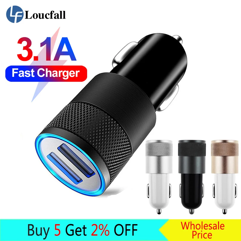 Автомобильное зарядное устройство с двумя USB портами а 1 А 12 В|Зажигалка| |