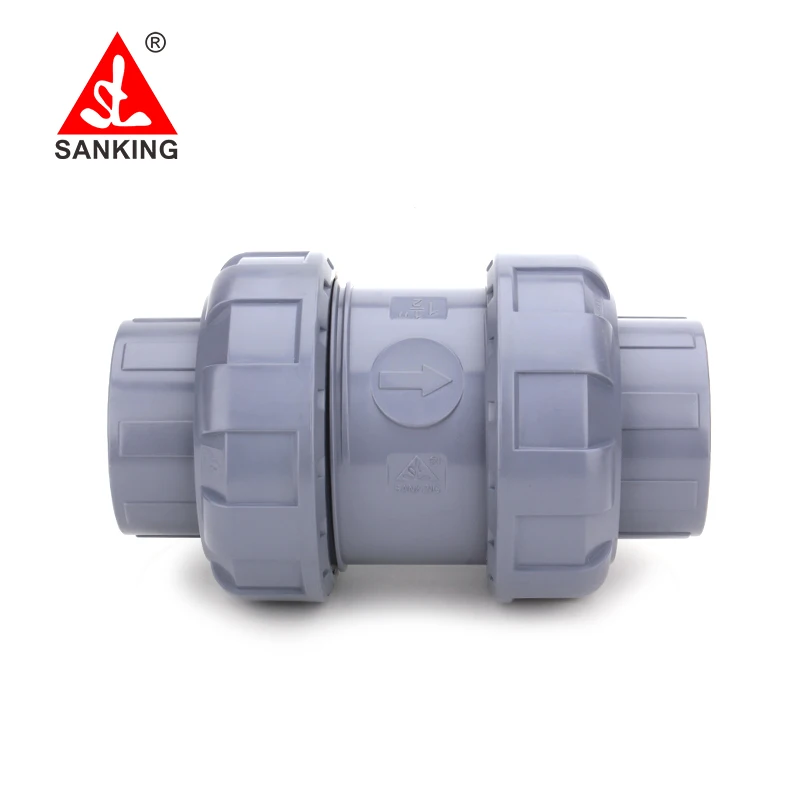 

Sanking 20-63mm CPVC True Union Check Valve Plastic Non Return Check Valve Price PVC Swing Check Valve