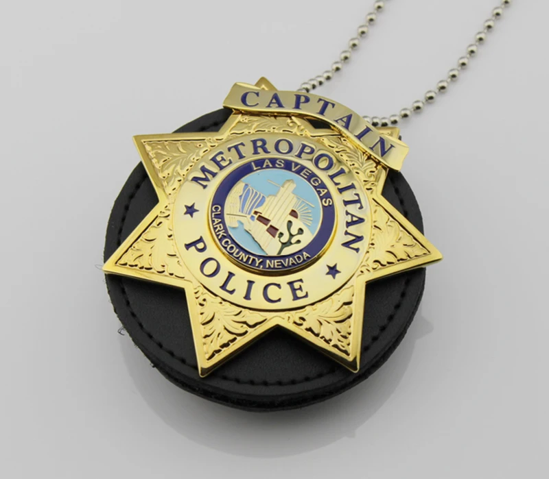 Реплика Фильма Prop Pin Badge Коллекция-капитан-митрополит полиция LASVEGAS Кларк графство, Невада значок