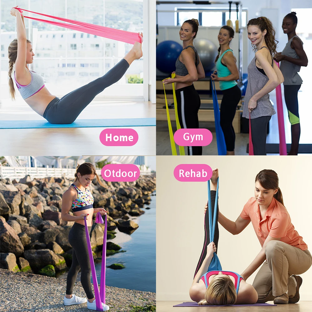 Fitness Exercise Resistance Band Gym Training Rubber Ring Strength Latex Elastic Yoga |