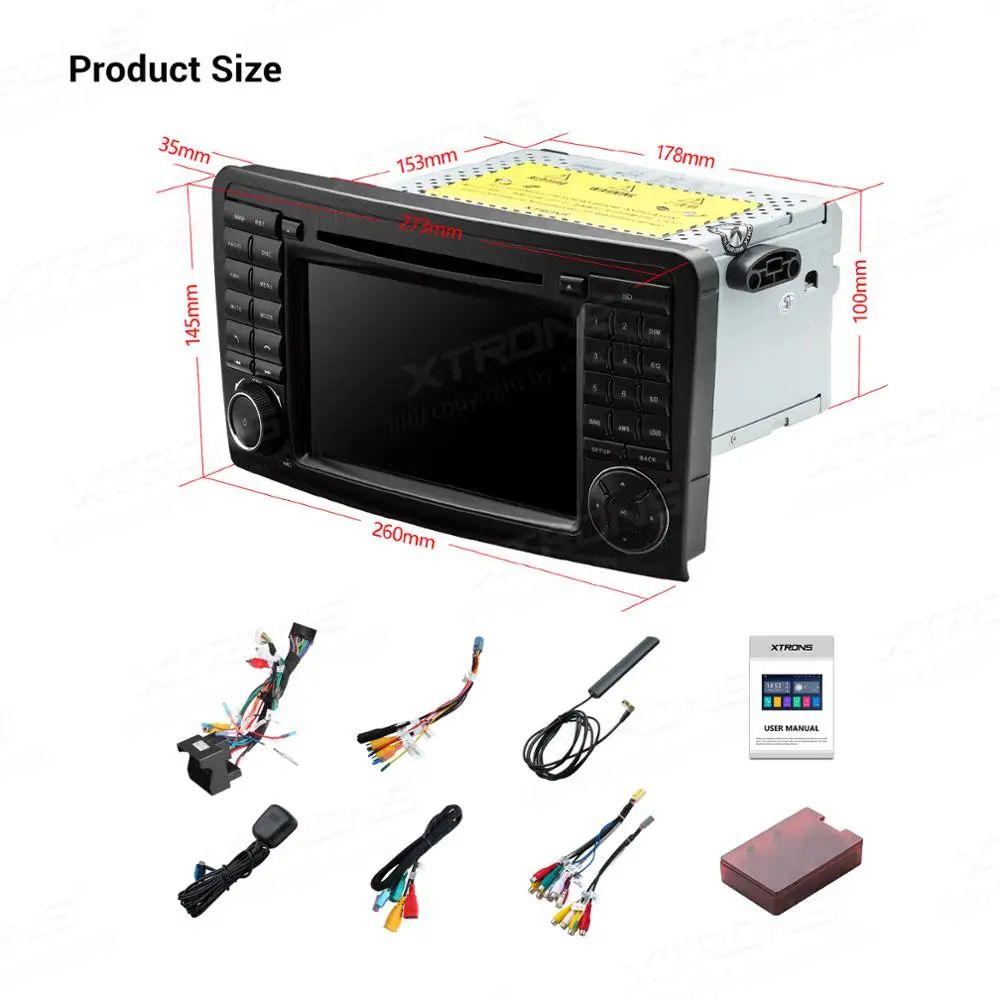 XTRONS Android 10 0 радио GPS автомобильный DVD-плеер для Mercedes Benz ML класса W164 ML300 ML350 ML450 ML500