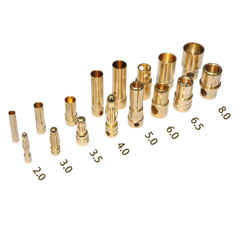 40 шт лот разъем банана с золот