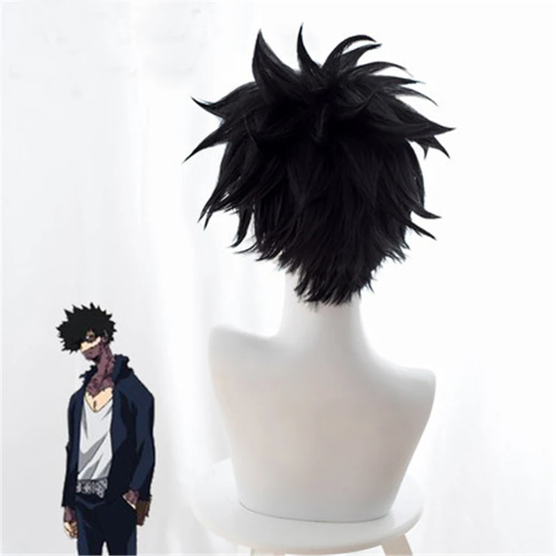 Аниме My Hero Academy Dabi парик косплей костюм Boku no academic короткие черные синтетические