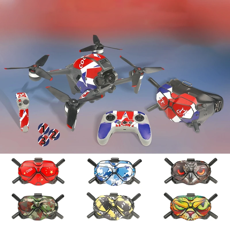 

Color Stickers For -Dji Fpv Flying Glasses Through The Remote Control Set 652E