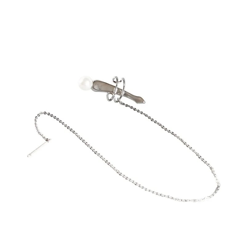 

Fashion OL long tassel earrings pearl earrings