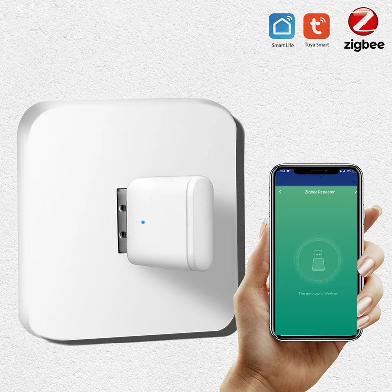 

Tuya Zigbee Signal Repeater USB Zigbee Hub Signal Expand extender 20-30M Smart Home Automation Module