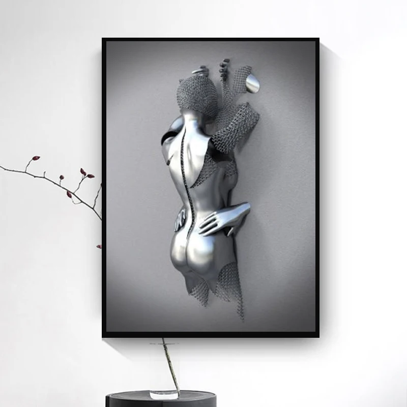 Абстрактная прямоугольная стальная проволока Железный человек абстрактная