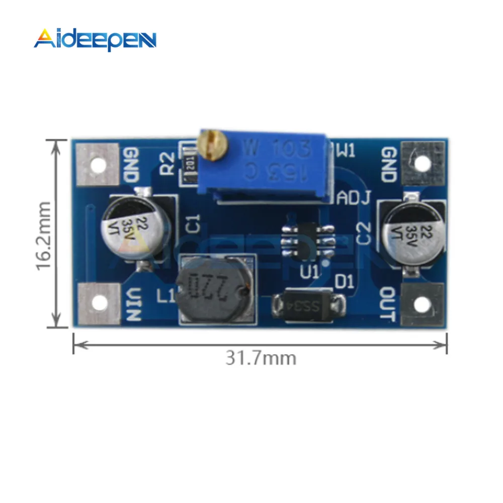 SX1308 2A DC-DC повышающий преобразователь напряжения питания постоянного тока 2 в-24 в