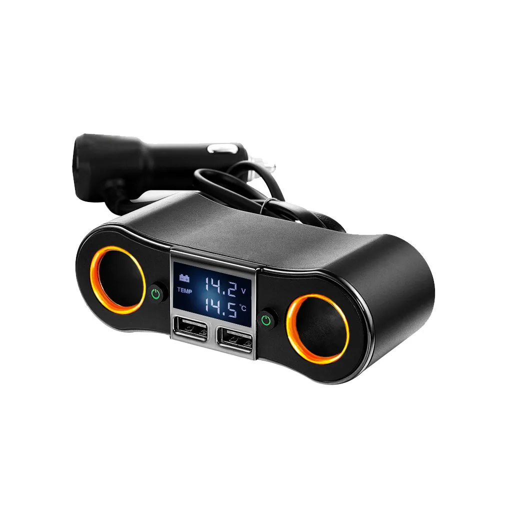 12V 24V зарядное устройство для автомобиля с двумя портами USB гнездо автомобильного