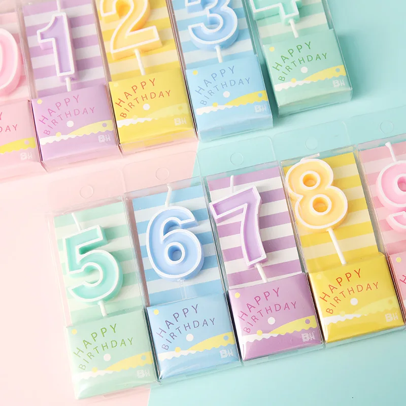 Свечи для торта свадебные украшения разных цветов с цифрами 0-9 креативные