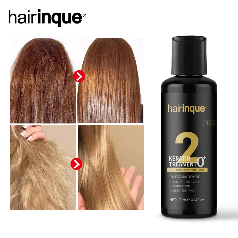 

HAIRINQUE 100ml 0% keratin treatment and 50ml magical hair mask treatment set make smooth & shiny hair care