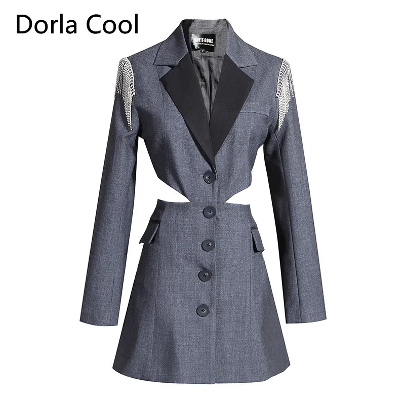 Женский блейзер из двух предметов роскошный подиумный пикантный Блейзер со