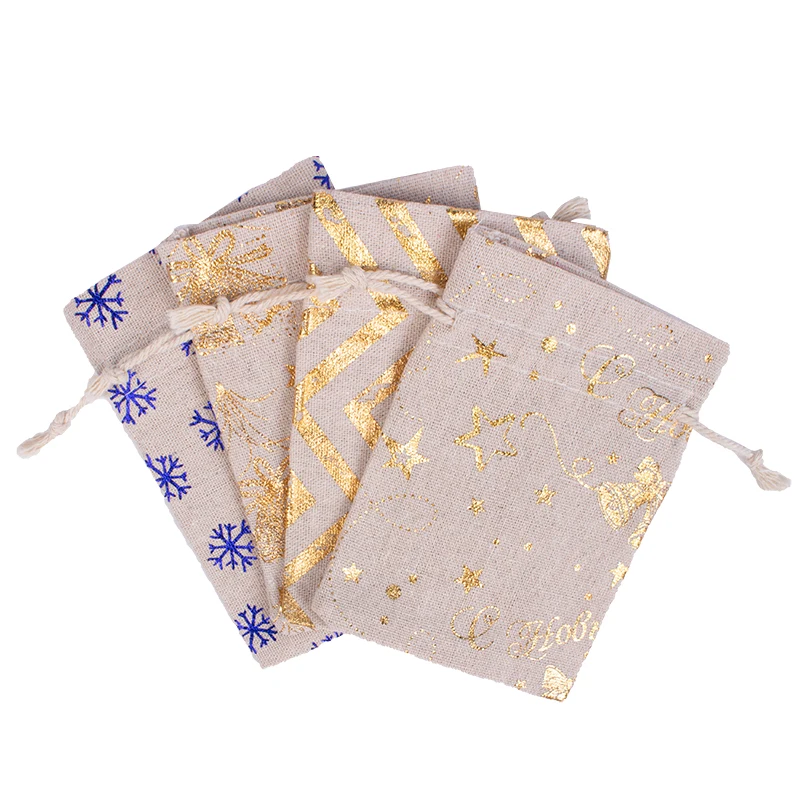 Рождественский подарок органайзер чехлы с золотым принтом натуральный