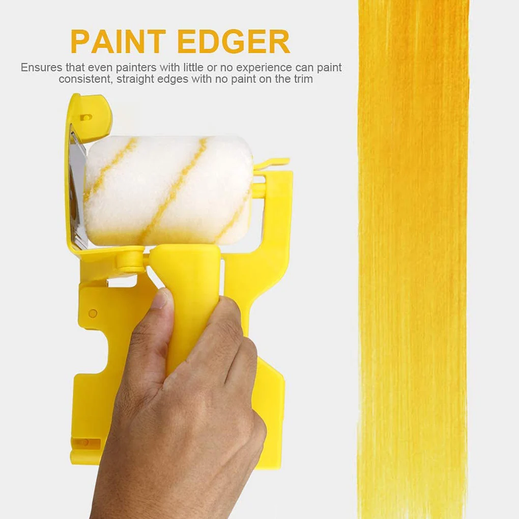 

Clean-Cut Paint Edger Roller Brush Multifunctional Roller Paint Brush Clean-Cut Paint Edger Wall Painting Roller Brush Set