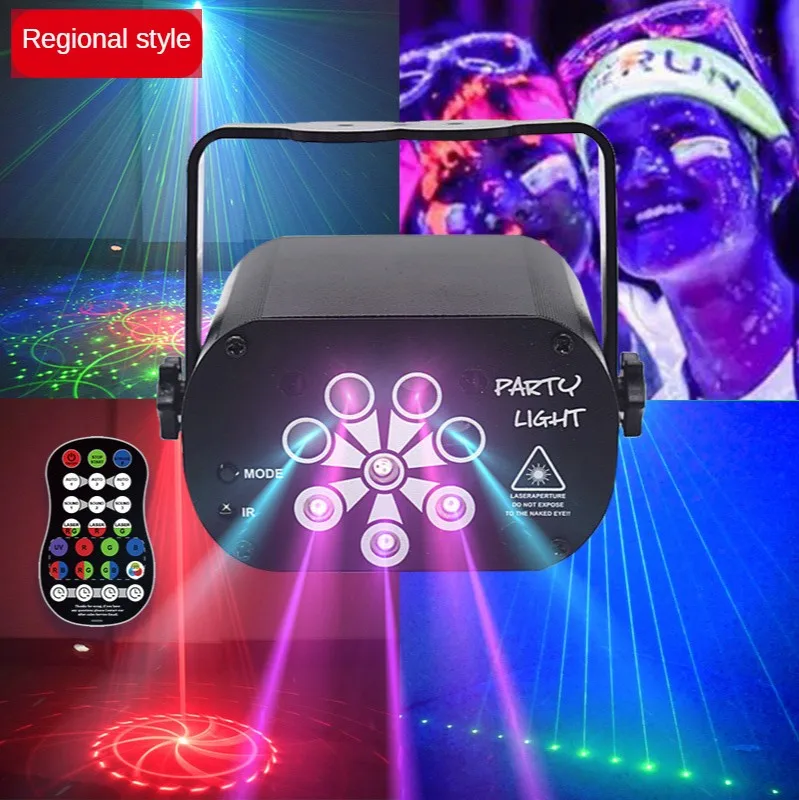 

New Mini Lase R Light UV 6/8 Hole 120 Patterns Starry Sk Y Projection Lamp Colorful Atmosphere Light W/ USB Line/Remote Control