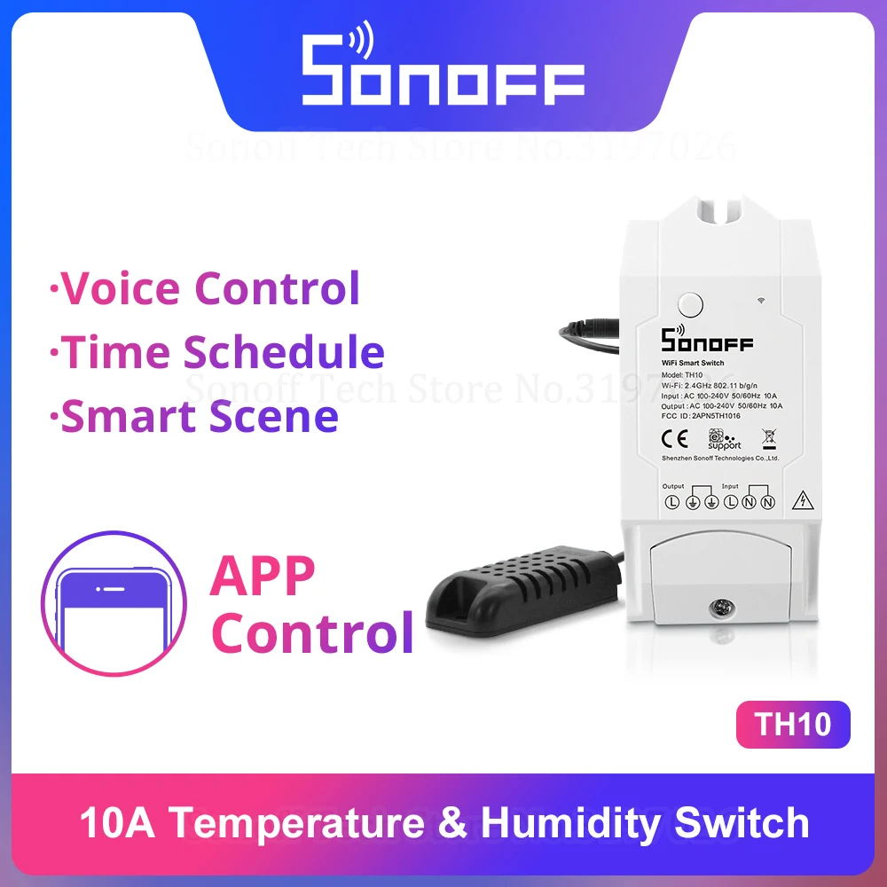 Itead Sonoff TH10 10A Wifi умный дистанционный переключатель управления с поддержкой