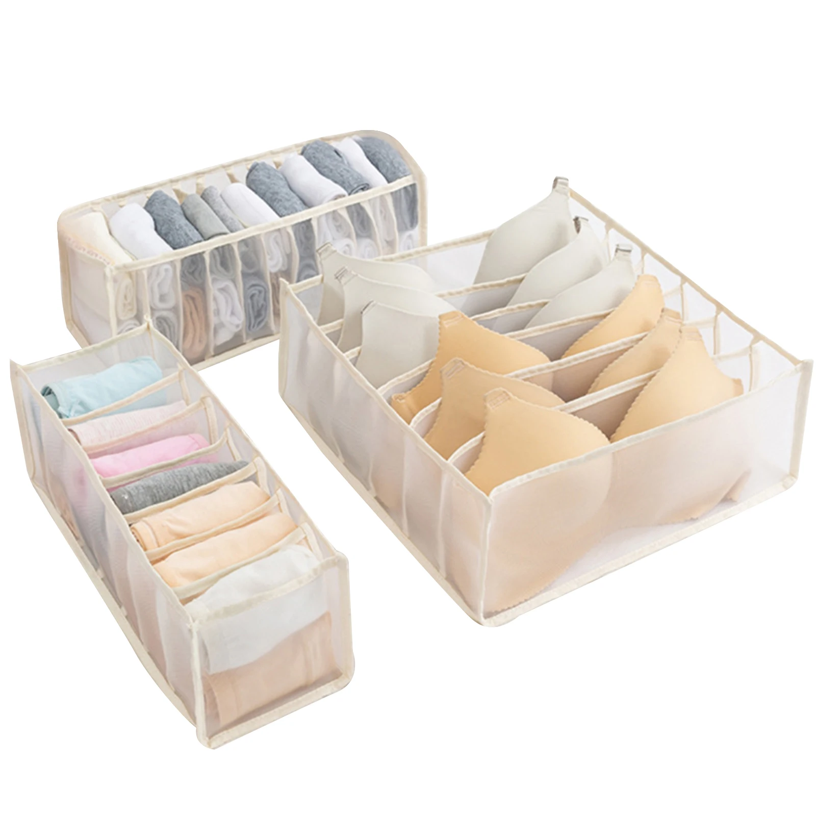 

3 шт./компл. нижнее белье Органайзер комплект шкаф с выдвижными ящиками Носки Бюстгальтер галстуком-бабочкой нижнее белье Органайзер для хр...