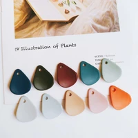 resin plastic scrub crack petal round earring components eardrop for women diy jewelry accessories handmade materials 40pcs