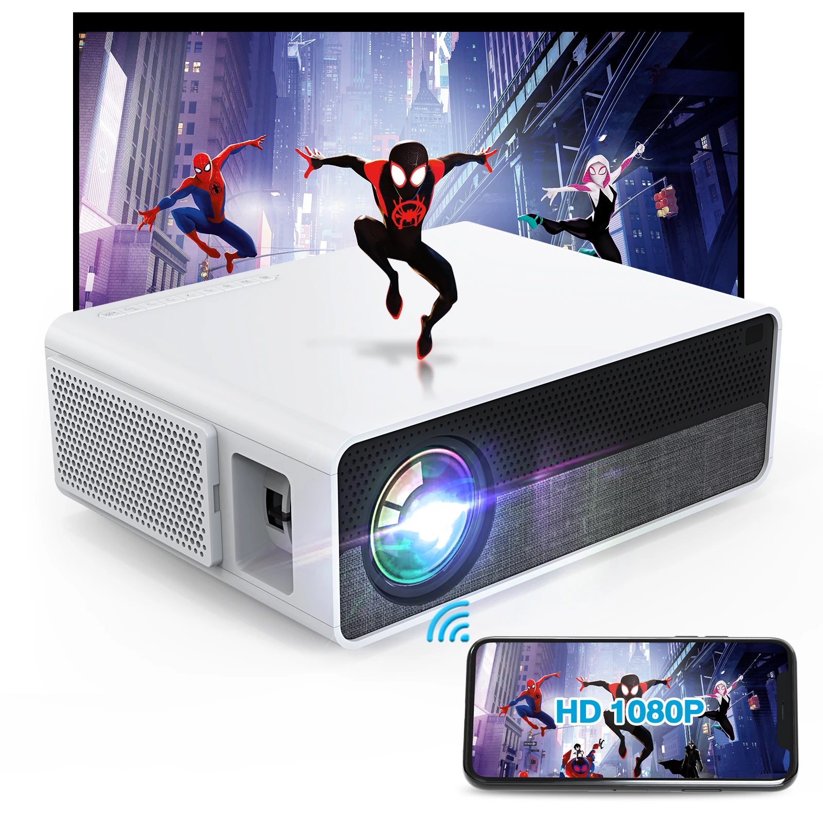 

Светодиодный проектор XIDU, 4K Full HD 1080P, для домашнего 3d-кинотеатра, Android 4,0, Wi-Fi, Bluetooth 300, дюйма, умный видеопроектор Q9