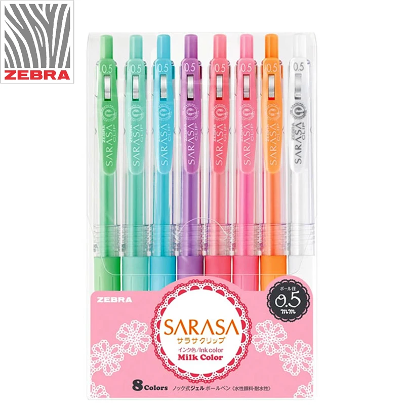 

3/5/8pcs set Zebra SARASA JJ15 Milk Color Gel Pen Light Color Line Drawing Pen Gel pen 0.5mm
