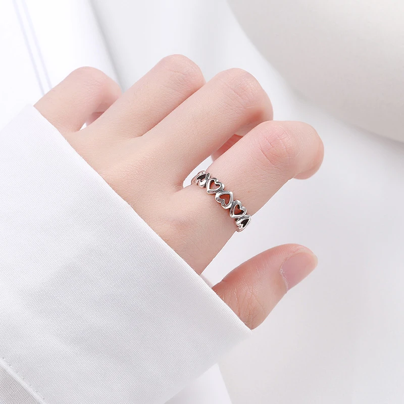 European and American retro multi-style ring fashion high-end French design index finger opening adjustable |