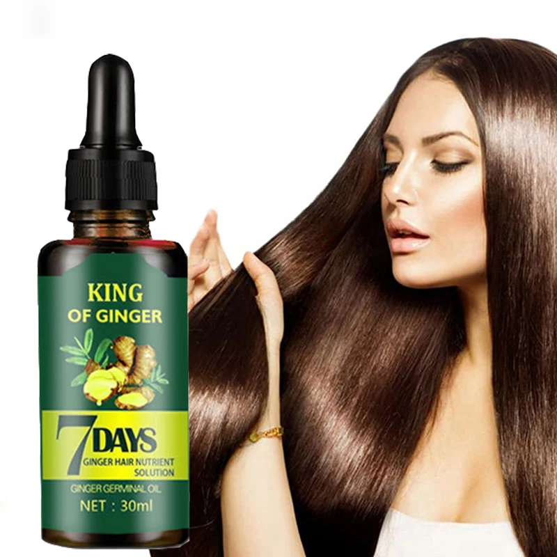 

Ginger 7 Days Hair Growth Essential Oil Anti Hair Loss Spray Serum Hair Care Product for Women Man Prevent Hair Thinning 30ML