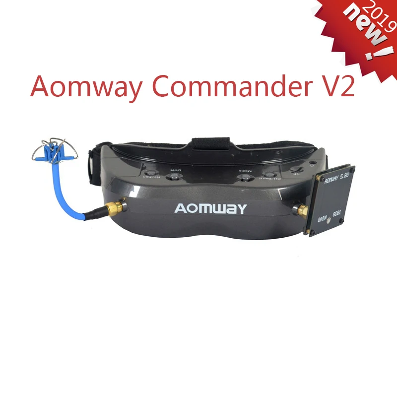 

New AOMWAY Commander V2 1080P 5.8G 64CH Headset HDin AVin Support Head Tracker FPV Goggles for Rc Fpv Racing Drone Rc Parts