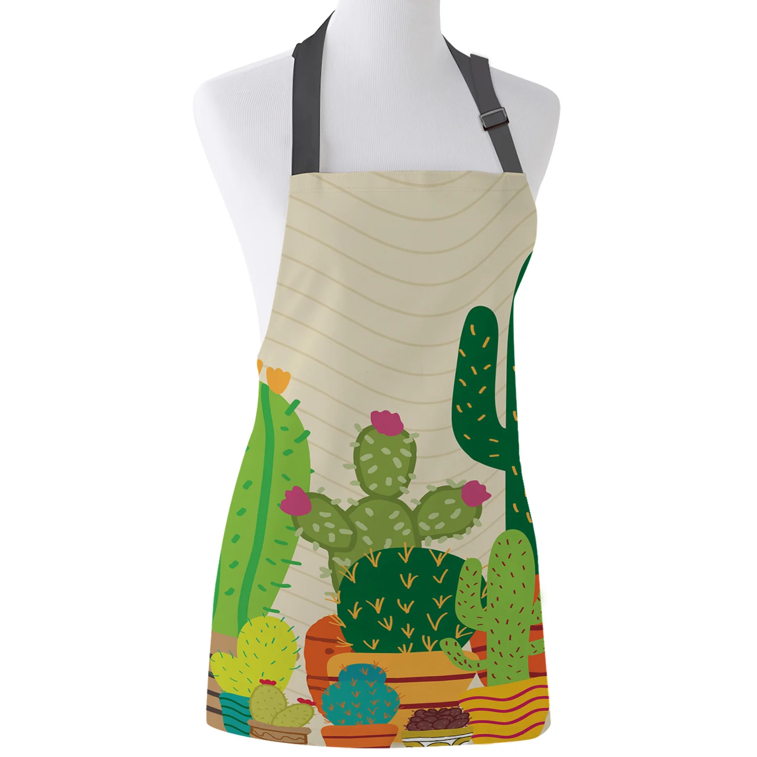 

Персонализированные фартуки кактус завод суккулент растение в горшке Женский Детский Нагрудник кухонный фартук для приготовления пищи вы...