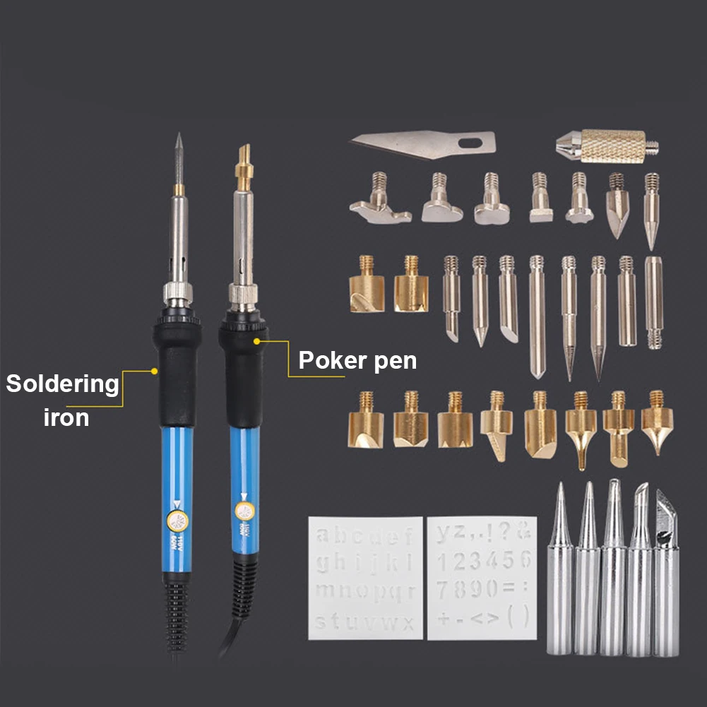 

29pcs Tools Blade DIY Stencil Lightweight Crafts Wood Burning Pen Welding Kit Tips Carving Easy Use Soldering Iron Pyrography